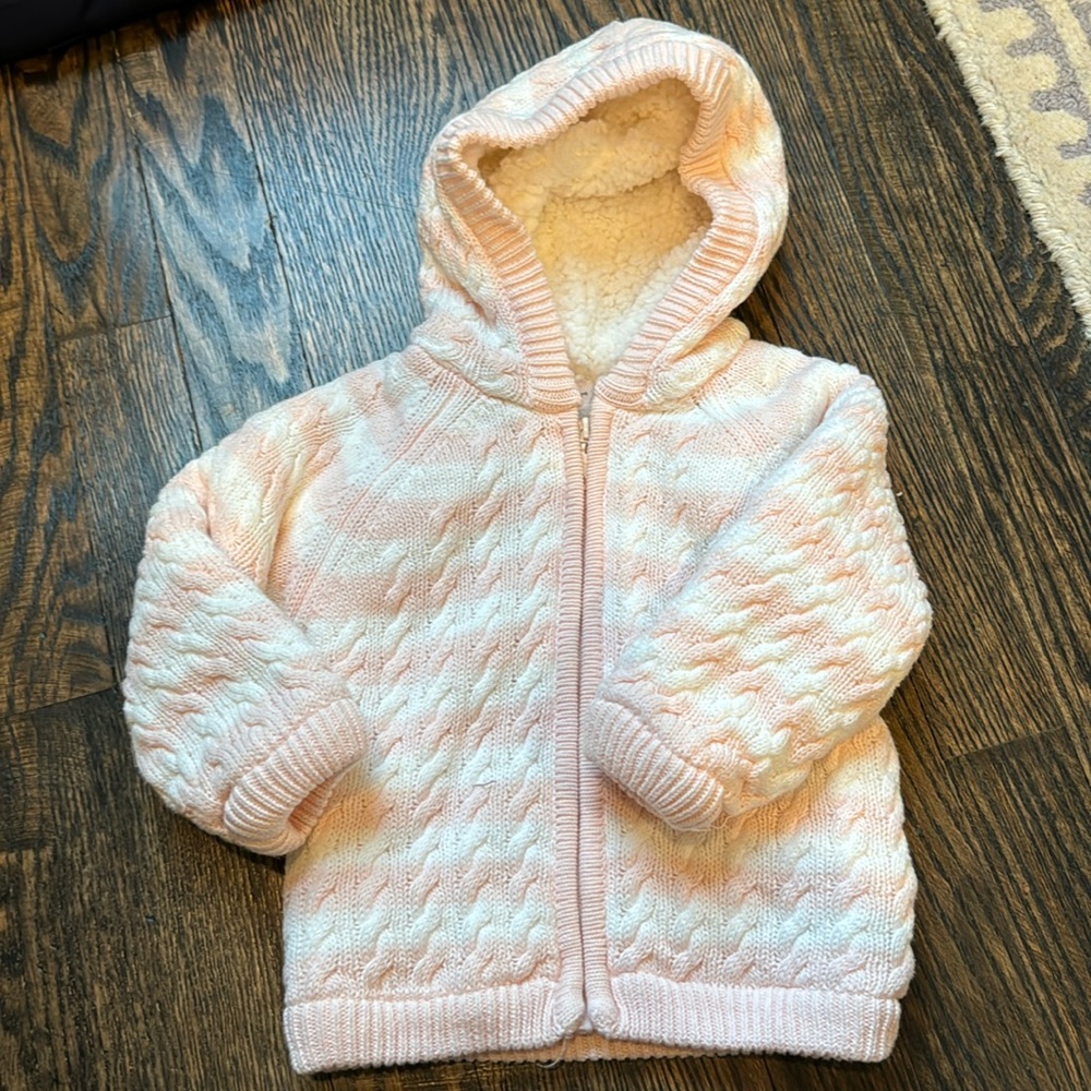 EUC 6–12m angel dear fuzzy zip up sweater